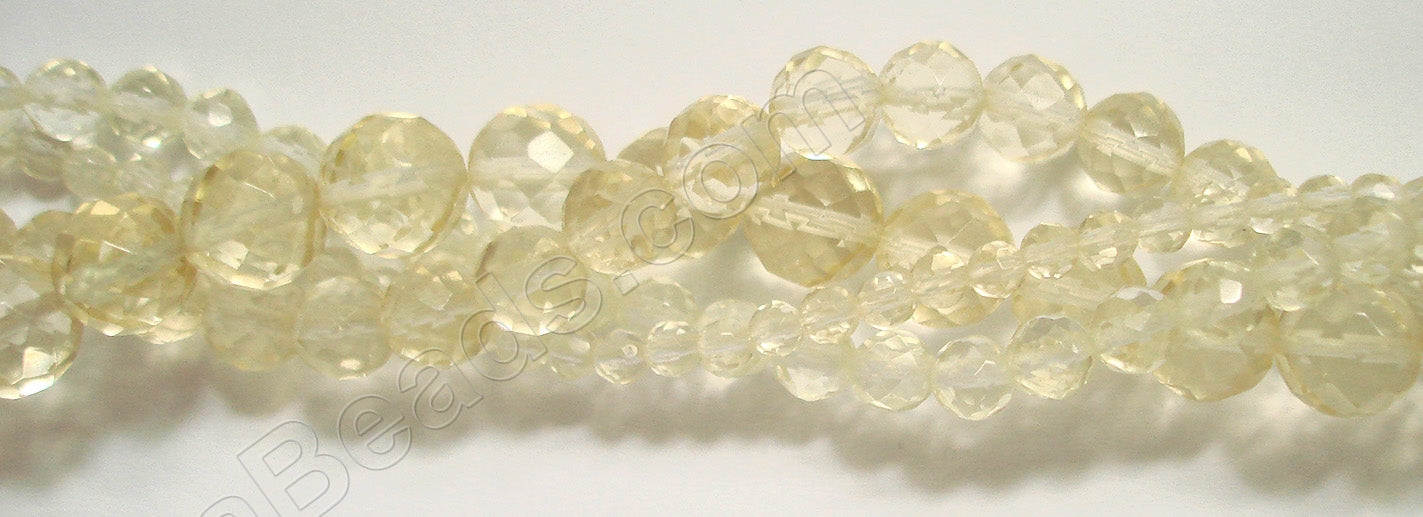 Lemon Crystal 009  -  Faceted Round   16"