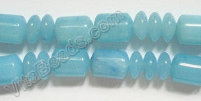 Combo - 8mm Dyed Aqua Jade   16"
