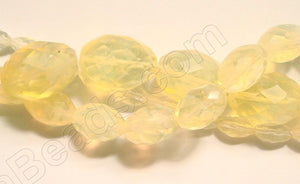 Faceted Eggs - 022 Pineapple Qtz  16"