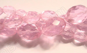 021 Pink Crystal  -  Faceted Rice  16"