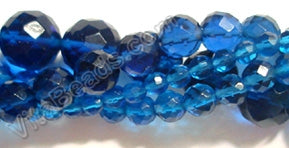 London Blue Crystal 048 -  Faceted Round   16"