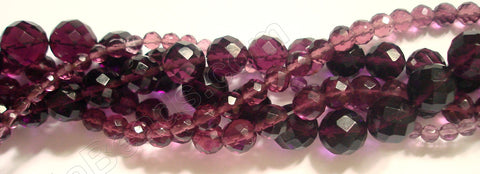 Red Fluorite 045  -  Faceted Round   16"