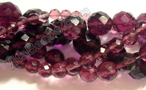 Red Fluorite 045  -  Faceted Round   16"