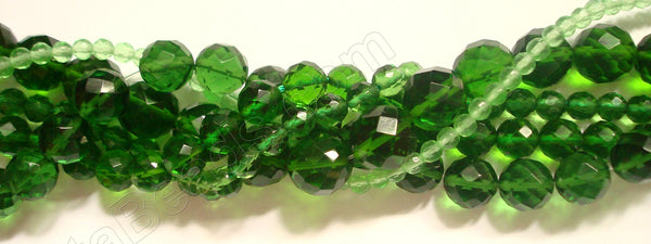 Green Crystal Quartz  -  Faceted Round   16"
