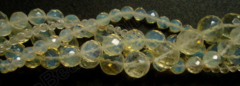 Pineapple Quartz 022  -  Faceted Round   16"