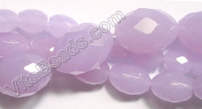 Faceted Eggs - 036 Light Purple Chalcedony  16"