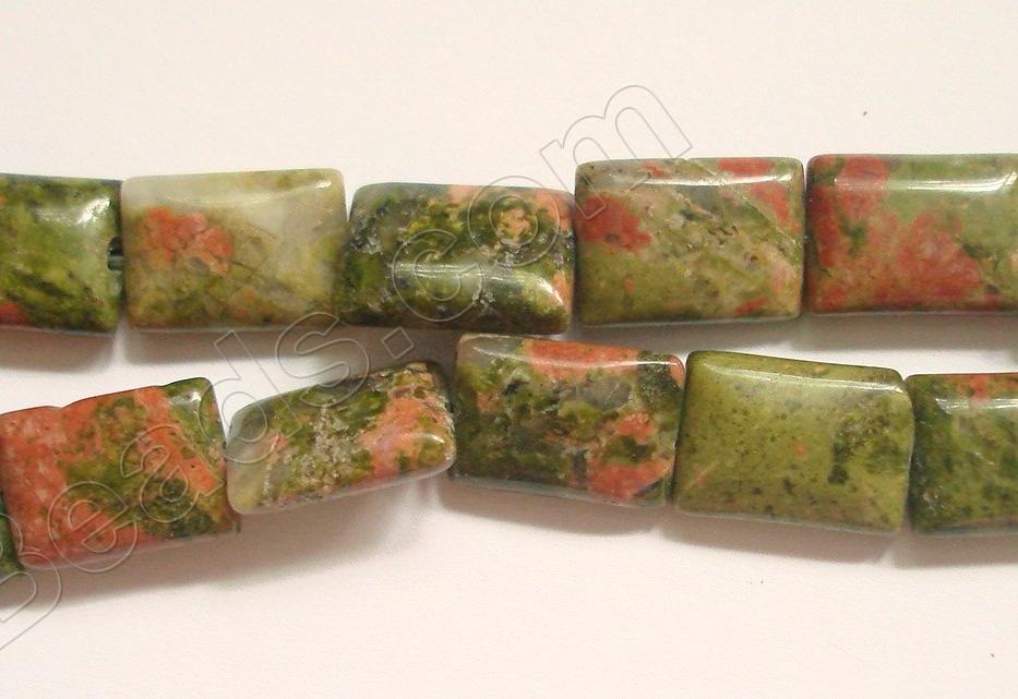 Unakite  -  Puff Rectangle  16"