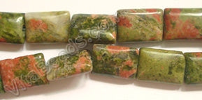 Unakite  -  Puff Rectangle  16"