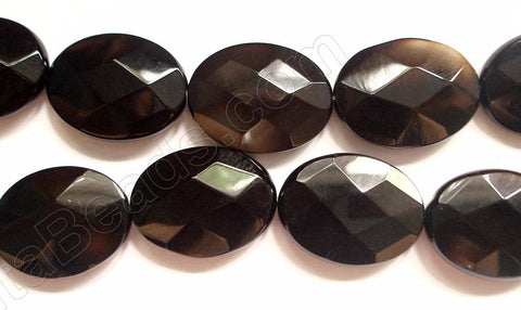 Black Onyx  (Natural) -  Faceted Oval  16"