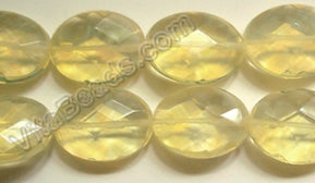 Faceted Oval  -  Pineapple Qtz  16"