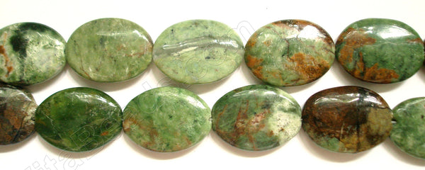 Africa Prase Jasper  -  Puff Ovals 16"