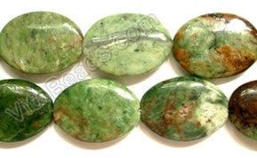 Africa Prase Jasper  -  Puff Ovals 16"