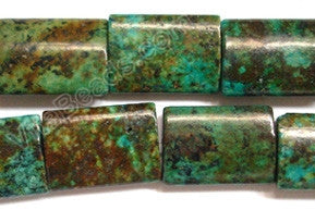 Africa Turquoise w/ Brown - 18x25mmPuff Thin Tubes 16"