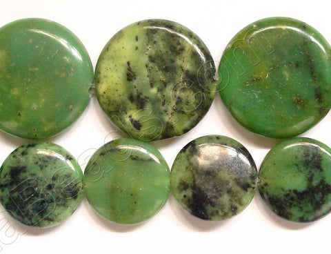 Chinese Chrysoprase  -  Puff Coins 16"