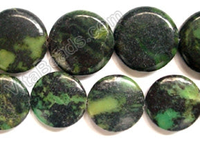 Chinese Chrysoprase (Dark)  -  Puff Coins 16"