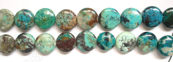 Chinese Chrysacolla  -  Puff Coin  16"