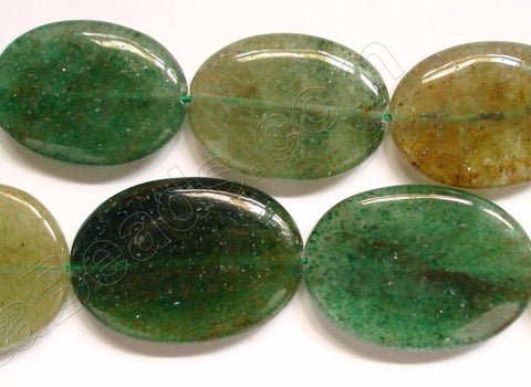 India Green Aventurine  -  Big Puff Ovals  16"