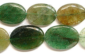 India Green Aventurine  -  Big Puff Ovals  16"