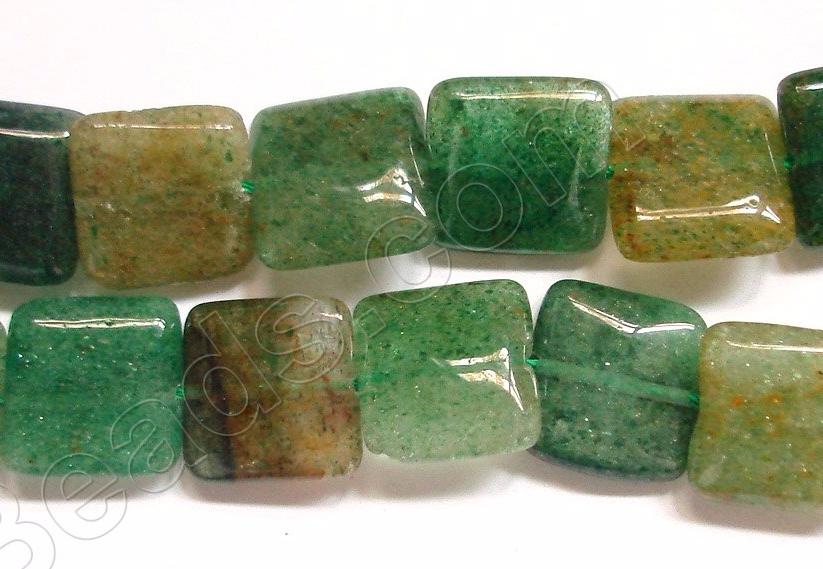 India Green Aventurine  -  Puff Squares  16"