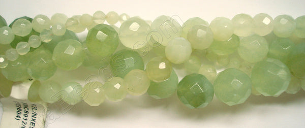 New Jade -  Faceted Round   16"