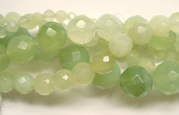 New Jade -  Faceted Round   16"