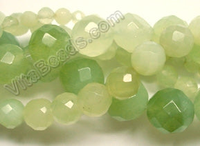 New Jade -  Faceted Round   16"