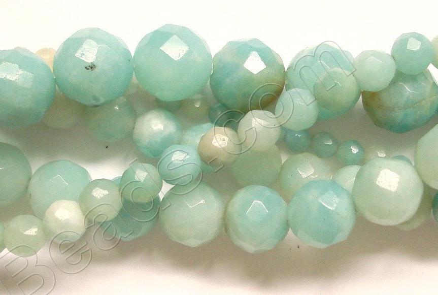 Amazonite AA  -  Faceted Round  16"