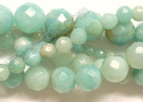 Amazonite AA  -  Faceted Round  16"