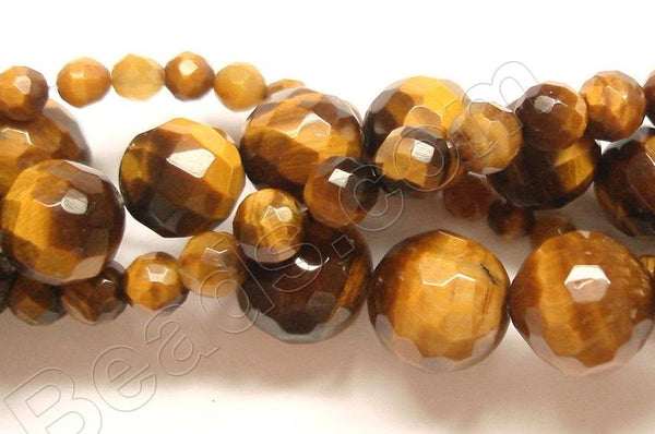 Tiger Eye  -  Faceted Round  16"