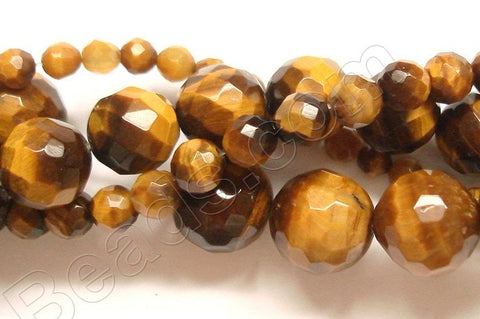 Tiger Eye  -  Faceted Round  16"
