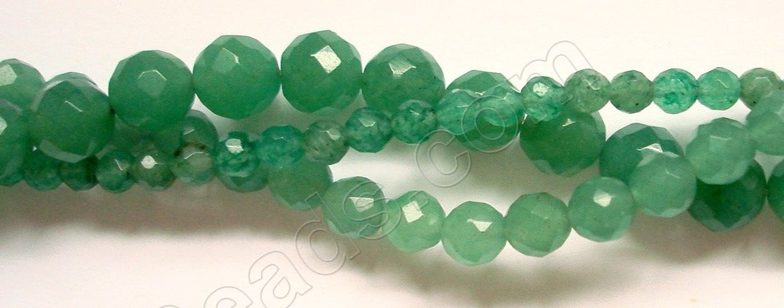 Green Aventurine (Dark)  -  Faceted Round  16"