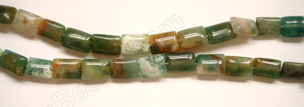 Moss Agate w/ Brown  -  Puff Rectangles  16"