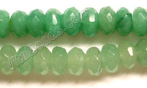 Green Aventurine   -  Faceted Rondel  16"   8 mm