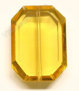 Faceted Pendant - Rectangle Citrine Crystal