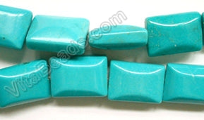 Stablelized Dark Turquoise - Double Edge Puff Rectangle  16"