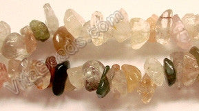 Multi Rutilated Quartz (Light)   -  Chips 36"    6 - 8 mm