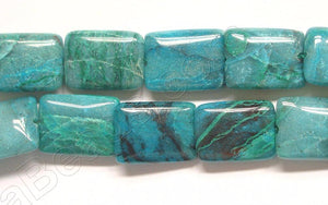 New Chrysacolla  -  Puff Rectangles 16"