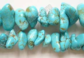 Crack Turquoise - Chip Nuggets  16"