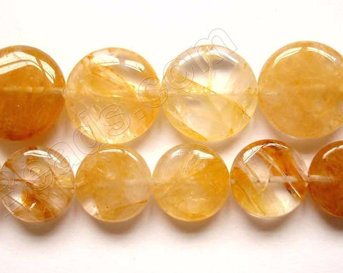 Chinese Citrine  -  Puff Coins  16"