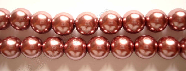 Glass Pearl   -  19 Cooper  -  Smooth Round  16"   14mm