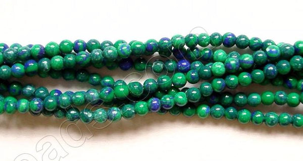 Azurite Malachite (Manmade)  -  Small Smooth Round 13.5"    2mm