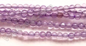 Brazil Amethyst AA -  Small Smooth Round  14"    2mm