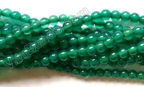 Green Onyx AAA  -  Small Smooth Round 16"    2mm