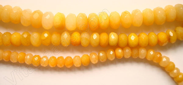 Yellow Jade  -  Faceted Rondel  15"