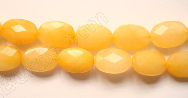 Yellow Jade  -  Faceted Oval  16"