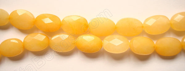 Yellow Jade  -  Faceted Oval  16"