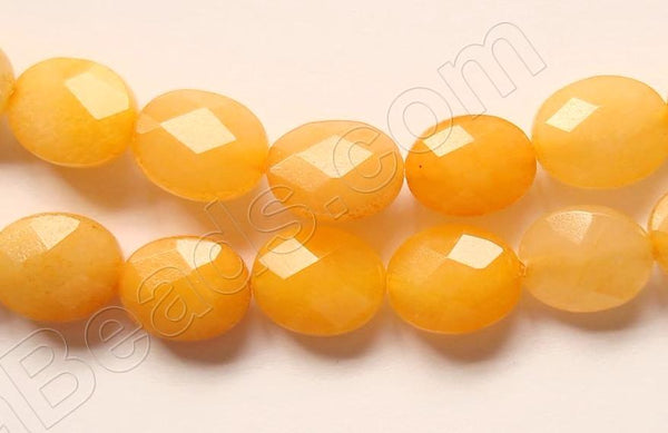 Yellow Jade  -  Faceted Oval  16"