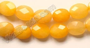 Yellow Jade  -  Faceted Oval  16"