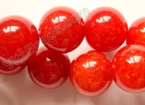 Dyed Jade (Coral Red)  -  Big Smooth Round  16"