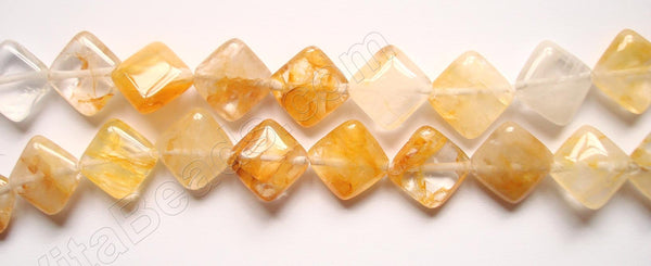 Chinese Citrine  -  Puff Diamond  16"